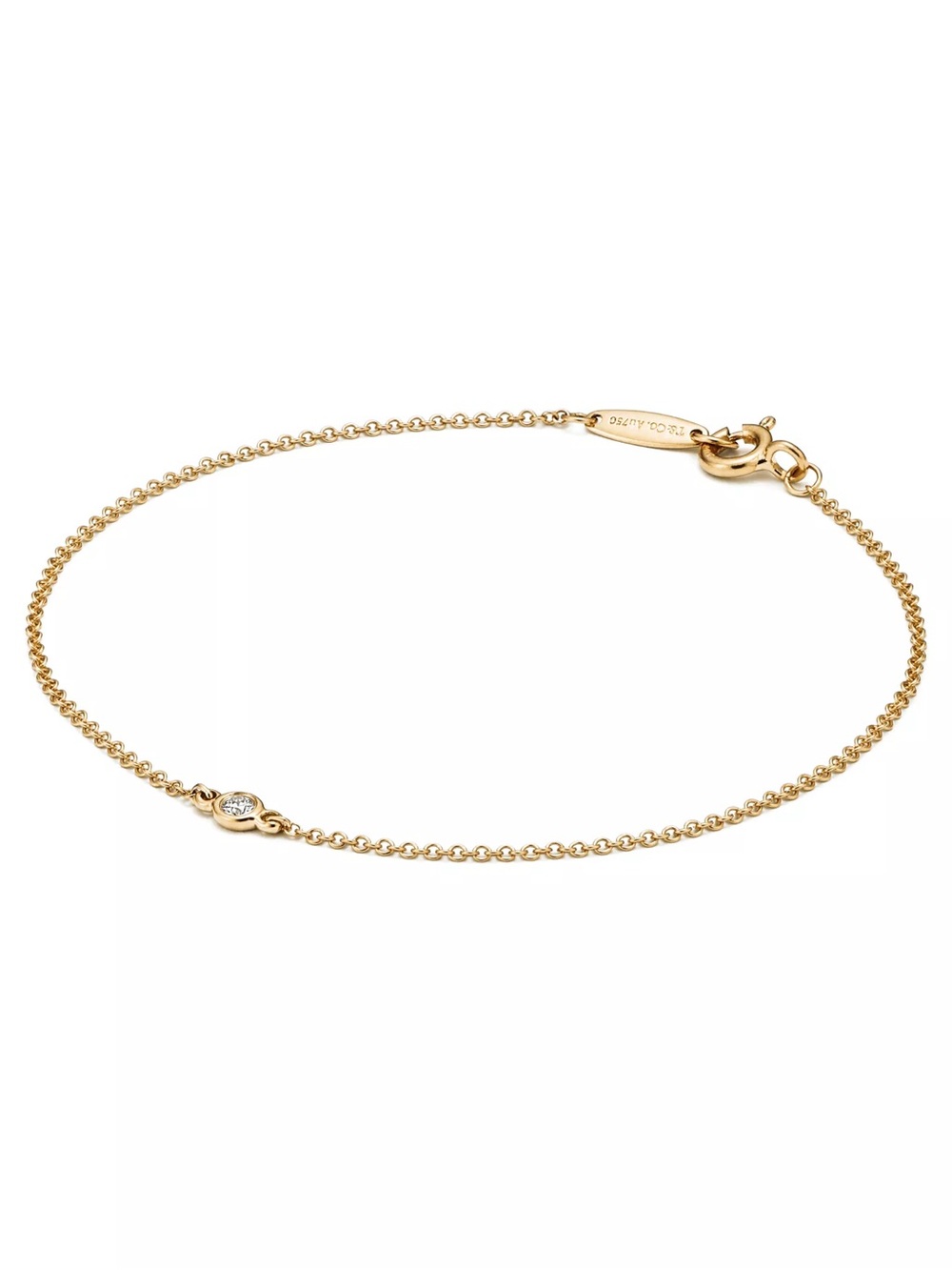 Tiffany & Co. Elsa Peretti® Diamonds by the Yard® Single Diamond Bracelet Gold - Picture 2 of 9